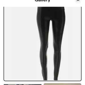 SPANX Black Faux-Leather Leggings